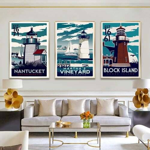 The Name Of City wall Poster And Vintage Famous Scenery Prints Canvas Painting Wall Art For Living Room Decor Wall Decor