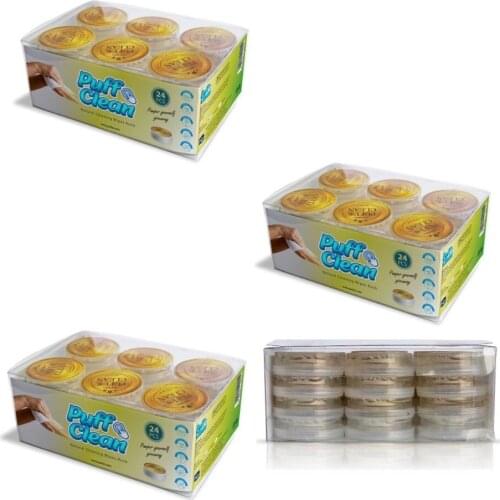 Pufai Puff Clean Natural Cleaning Wipes General Cleaning and Hygiene Purposes 72 Capsules 3 Boxes