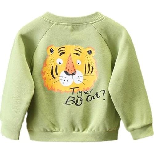 Unini-yun New Arrival Spring and Autumn Kids Jackets Cartoon Tiger Pattern Boys Coat High Quality Long Sleeve Children Outwear