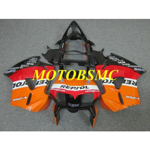 Motorcycle Fairing body kit for VFR800 98 99 00 01 VFR 800 1998 1999 2000 2001 Red orange Fairings bodywork+gifts HI15