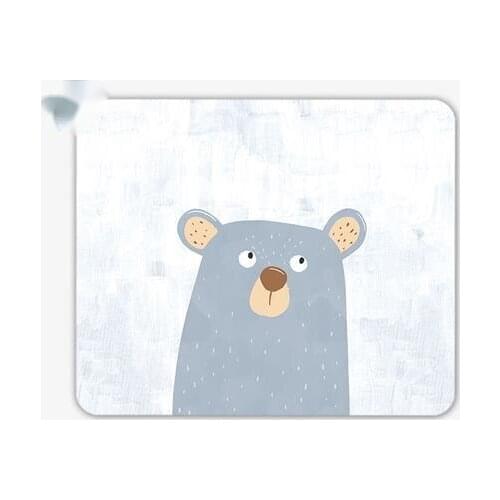 Office Computer Desk Mat Table Keyboard Mouse Pad Cute Bear Fun Ins Illustration Wind Animal Non-slip Mat Gamer Mousepad Mat