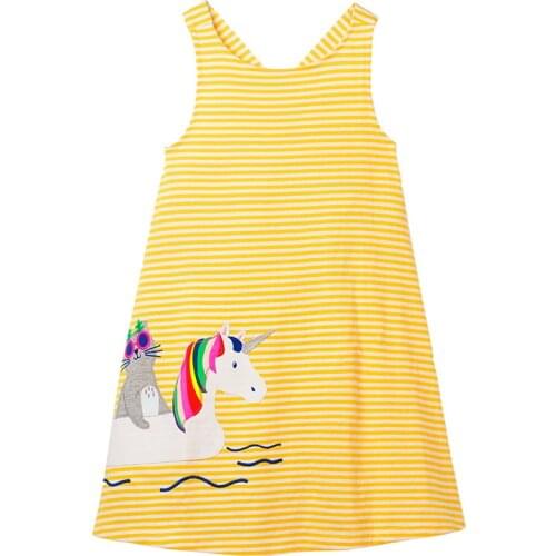Summer Wholesale European and American Style Girls Dress Cotton Vest Princess Dress princess dress
