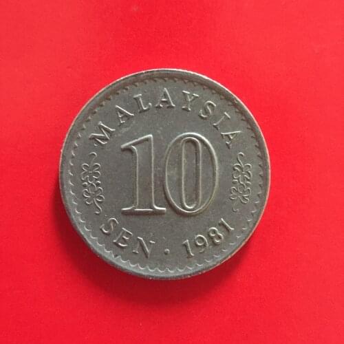 Malaysia 20 sen 19.5mm Asia Coins Old Original Infrequent Coin Commemorative Edition 100% Real Random Year