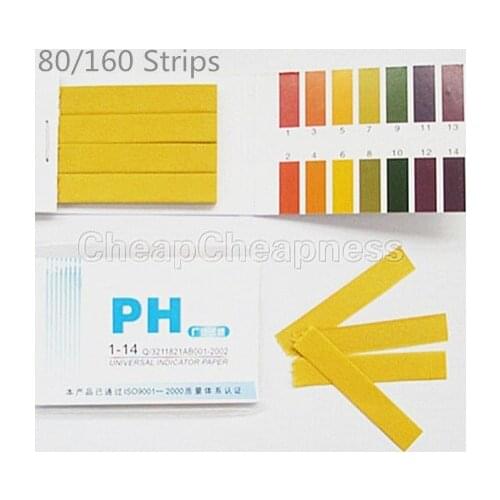 80/160 Strips PH Tester Litmus Testing Paper Tester Urine PH Tester Paper Full Range 1-14 Health Care For Saliva Urine Water
