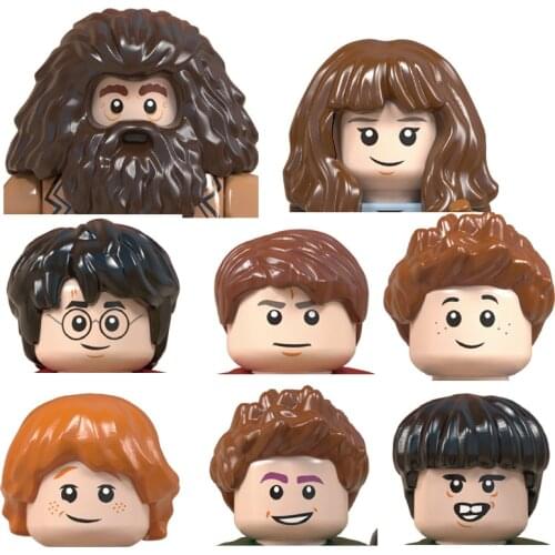 Full Set 14Pcs Mini Figures Building Blocks Doll Action Character Head Body Children Educational Toys Kids Gifts