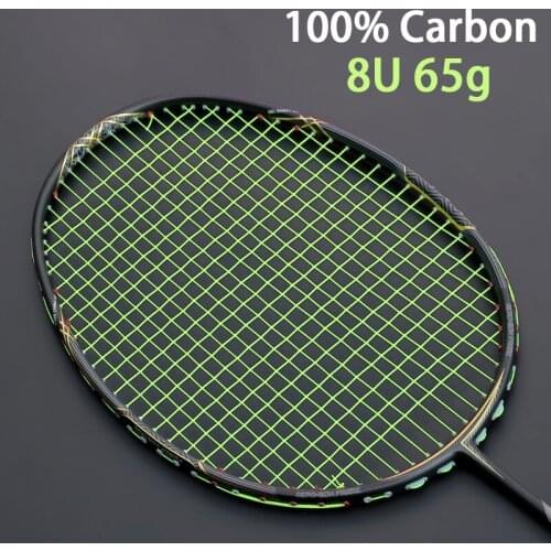 Professional Super Light 8U 65-68G Carbon Fiber Badminton Rackets With String Bags Racquet Z Speed Force Racket Sports Padel