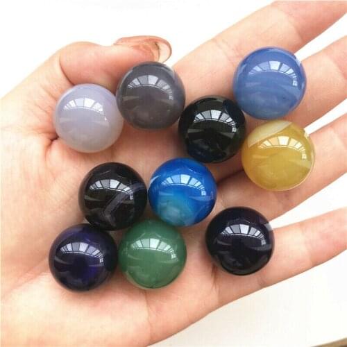 Drop Shipping 20mm Artificial Color Agate Crystal Balls Sphere Feng Shui Healing Chakra Stones and Crystals
