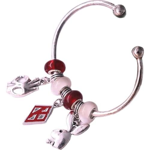 Drop Ship Fashion Greek Organization Fraternity Hand Rabbit Red PSI Letter Bangles For Man