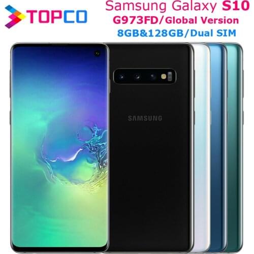 Samsung Galaxy S10 G973FD Global Version Dual SIM Unlocked Mobile Phone Exynos 9820 Octa Core 6.1" 16MP&Dual 12MP 8GB&128GB NFC