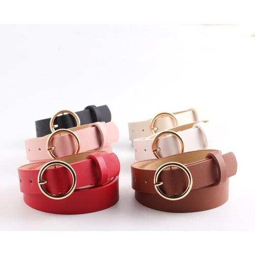 Women Imitation Leather Belt Alloy Knotted Pin Buckle Belt New Small Slim Jeans Fashionable Hot Sale Belt Ceinture for Female