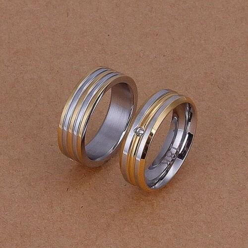 S228 Wholesale, free shipping jewelry set, fashion jewelry set Gold Stripes Rings Jewelry Set