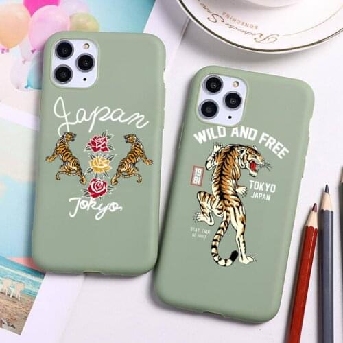 Richmond finch japan tiger Phone Case For iphone 12 11 Pro Max Mini XS 8 7 6 6S Plus X SE 2020 XR Candy green Silicone cover