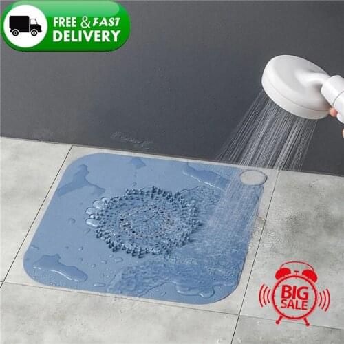 Floor Drain Cover Anti Clogging Silicone Filter Screen Household Floor Drain Pad for Kitchen Bathroom Sink Household Sink Filter