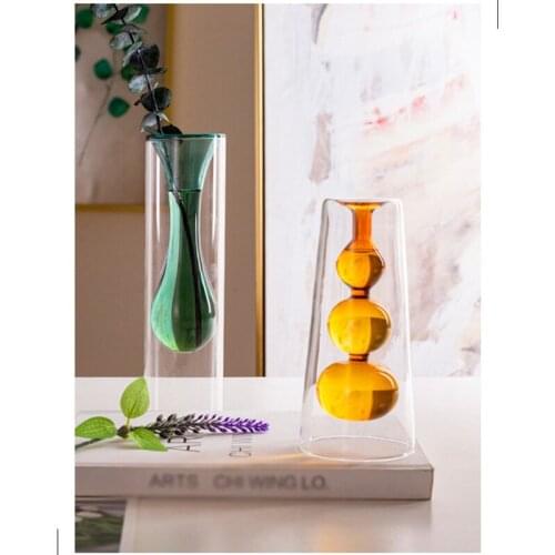 Nordic Glass Vase Wedding Centerpiece Planter Terrarium for Wedding Party Event Home Office Decor Table Decorative Vases