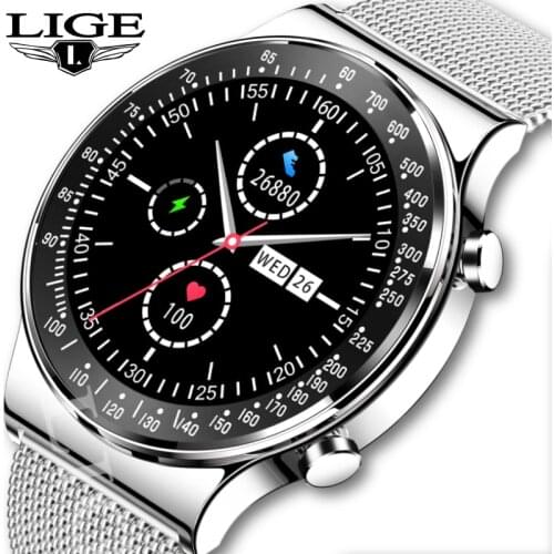 LIGE 2021 New Smart Watch Men Bluetooth Call Fitness Waterproof Watches Blood Pressure Monitor Fashion Smartwatch For Men Women