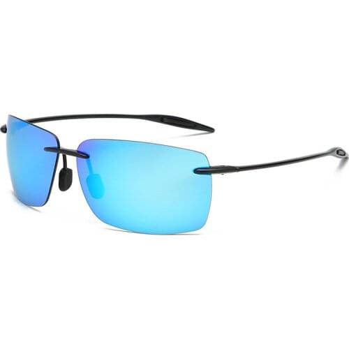 Vazrobe 12.6G TR90 Polarized Sunglasses Men Women Mirrored Rimless Sun Glasses for Man Driving TAC Ultra Light Sunglass UV400