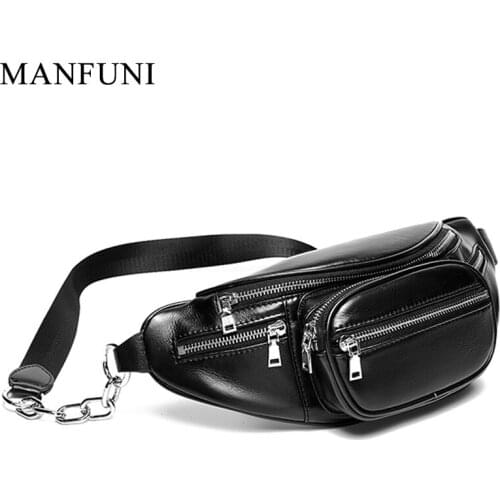 Fashion Women Shoulder Bag 100% Genuine Leather High Quality More Pockets Handbags Classic Black Crossbody Purse