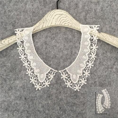 New arrive White Embroidery Applique Lace Collar DIY Hollow out Sewing Lace Fabric Neckline Clothing Accessories Hot sale YL1838