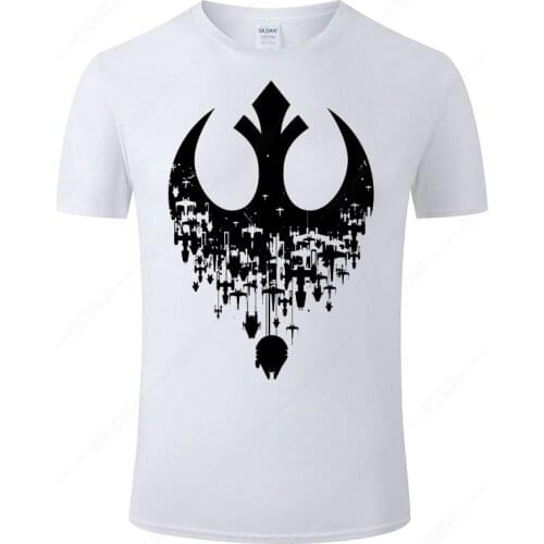 Funny Star Wars Rebel Alliance Logo T Shirt Men Women Summer Cotton Short Sleeve Cool Print T-shirt Male Fashion Brand Tee J58