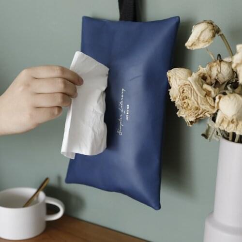 1Pcs Nordic Leather Car Storage Tissue Boxes Large Multi-function Tissue Box Car Tissue Bag Organizer Car Decoration Accessories