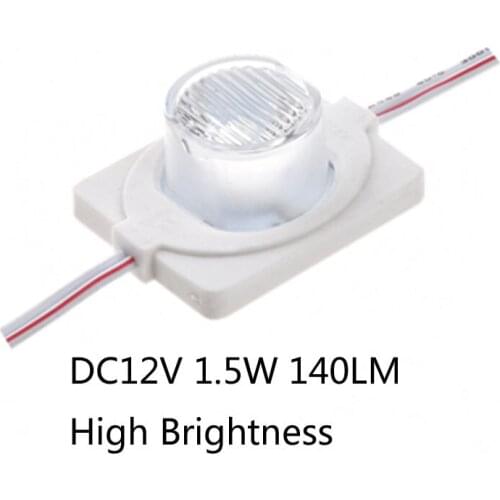 200pcs/lot 1.5W high power led module double side lighting 5050 led lamps 1 led module injection lens for Logo super brightness
