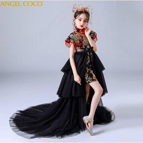 3 ways to wear flower girl dresses Children pageant Costume First Communion Dress kids dresses for girls wedding party dress