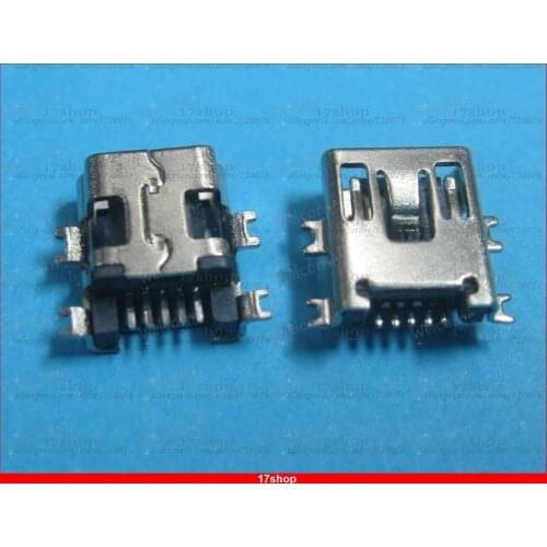 50 pcs Mini 5Pin USB Female Jack SMT Sinking Plates Connector