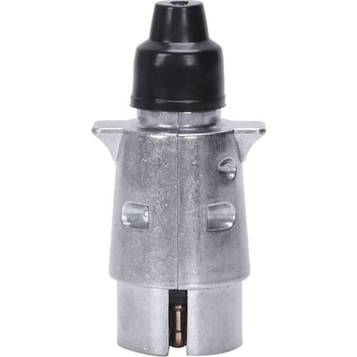 7-Pin Trailer Plug Heavy Duty Round Pin 7-Pole Wiring Connector 12V Towbar Towing Caravan Truck Plug N Type Trailer End