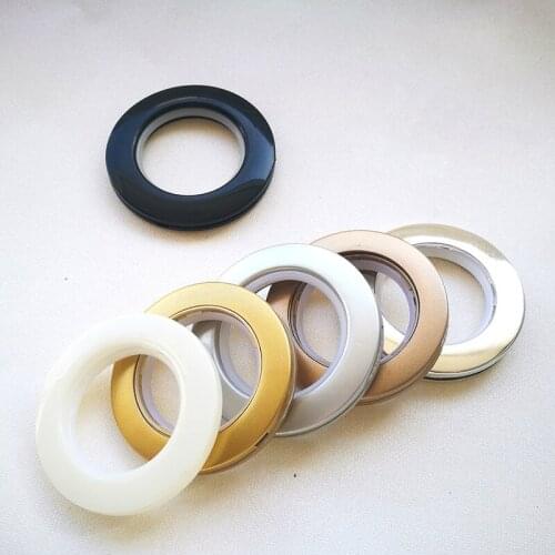 50PCS Curtain Accessories Nano Mute Curtain Rings Roman Grommets Eyelet Rings Hole-digging Circle Slide Rings