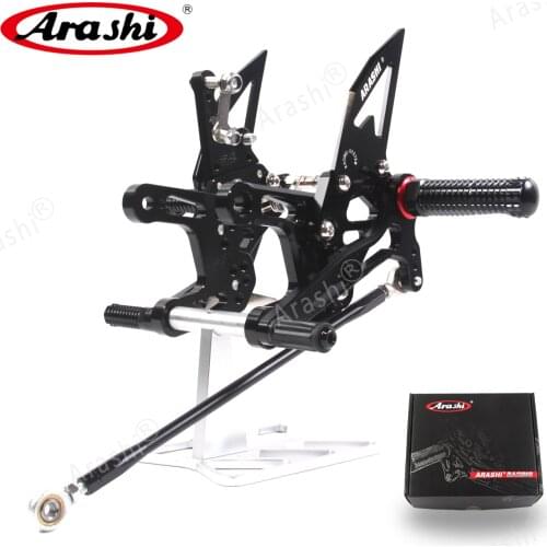 Arashi CNC Adjustable Footrest For KAWASAKI NINJA ZX10R / ZX-10R / ZX1000 / ABS 2016 - 2021 Motorcycle Rearset Pegs Footpegs
