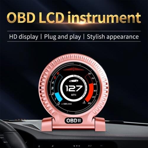 Car OBD LCD Instrument High Definition Speedometer Car Diagnostic Tool OBDⅡ Fault Code Elimination Safe Driving Digital Meter