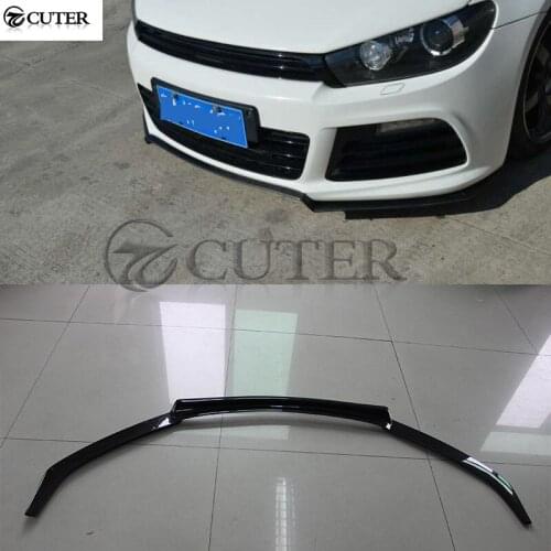 For Scirocco R Carbon Fiber Car Front bumper lip Spoiler CASKA style Car styling 09-14