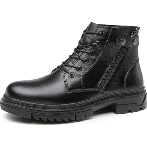 Martin Boots British Style Fashion Men Tooling Boots Genuine Leather Trend Mens Short Boots Tide Ankle Motocross Boots Brand 49