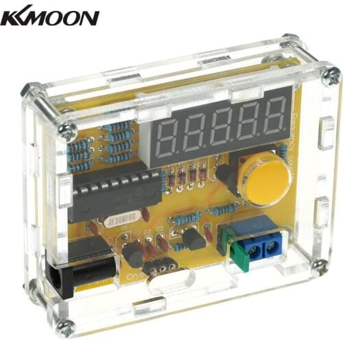 DIY frequency meter counter Tester digital Crystal Counter Meter Oscillator Tester with Transparent Case 1Hz~50MHz
