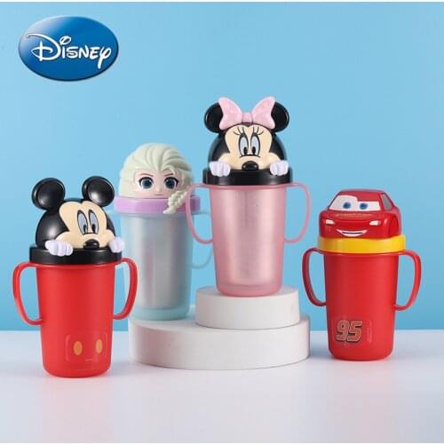 Disney Mickey Mouse Minnie Childrens Straw Mouth Cup Milk Student Children Stainless Steel Double-layer Vacuum Mug