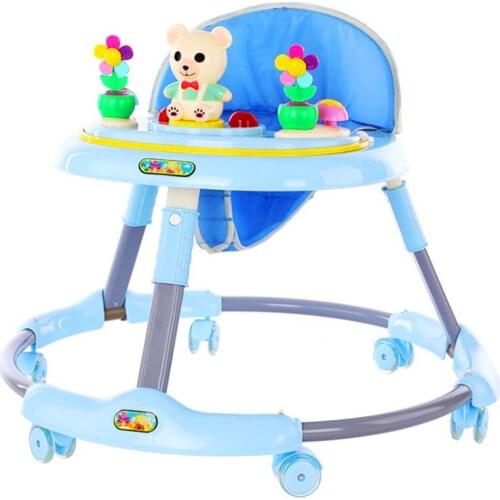 Baby Walker Music Baby Folding Bike 6-18 Months Children Anti-rollover Multifunctional Walker