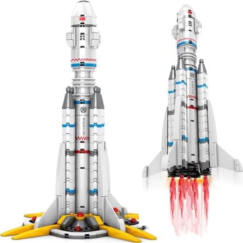 Children City Rocket Building Blocks Space Aerospace Shuttle Astronaut Bricks Wandering Earth Launch Vehicle Blocks Toys Gifts