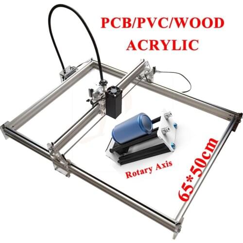 DIY 6550 15W CNC Laser Cutting Marking Machine Wood Laser Engraver Cutter 2.5W 5.5W 7W 15W 65*50cm Work Area with Rotary Axis