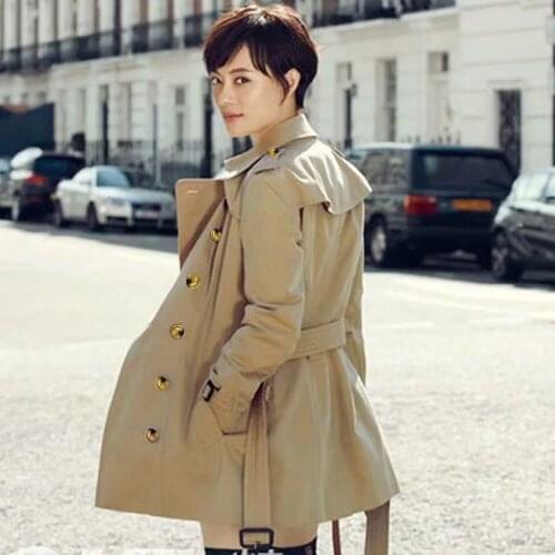 Guesod Women's Short Trench Coats