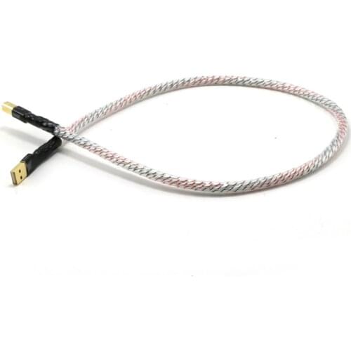 Hifi Odin Valhalla Silver Plated + Shield USB A To B Audio Data Cable