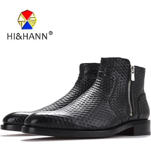 HI&HANN Men's Chelsea Boots