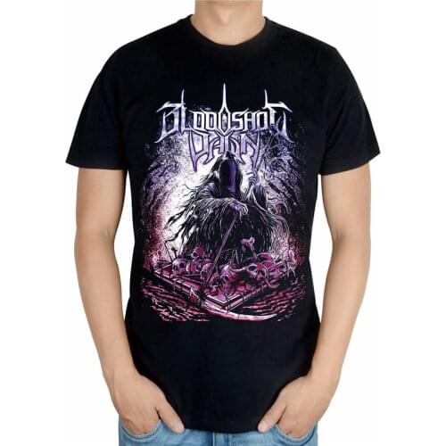 5 kinds Bloodshot Dawn Rock Brand Black shirt 3D Skull wizard fitness heavy Metal Cotton short sleeve print T-shirt skateboard