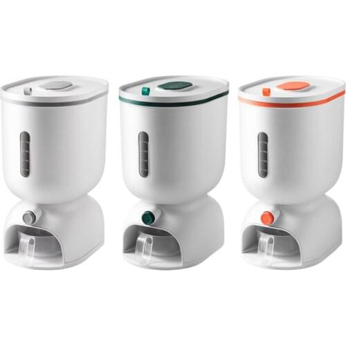 Kitchen Food Press Storage Box Cans Transparent Container Boxes Rice Cereals Grain Bean Dispenser Tank Organizer