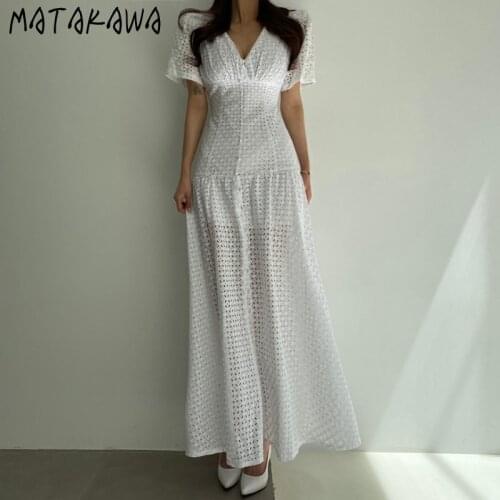 Matakawa White Summer Dresses