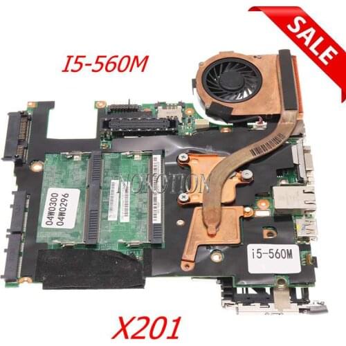 NOKOTION original Main board for Lenovo Thinkpad X201 Laptop Motherboard FRU 04W0300 i5-560m QM57 Full tested