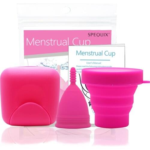 Medical Silicone Cup For Women Reusable Menstrual Cup Menstrual Pads Feminine Hygiene with Traval Box