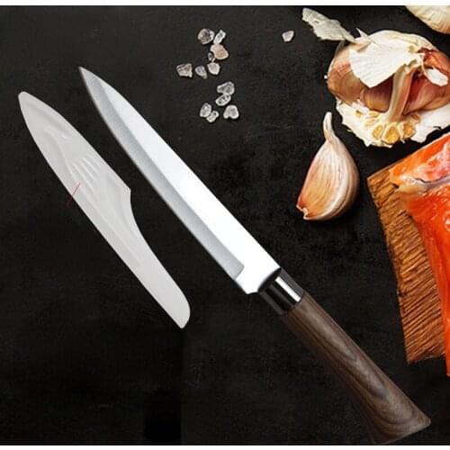 Multifunctional Chef Knife 30cr13 Stainless Steel Fruit Knife Wood Grain Handle Kitchen Tool With knife cover