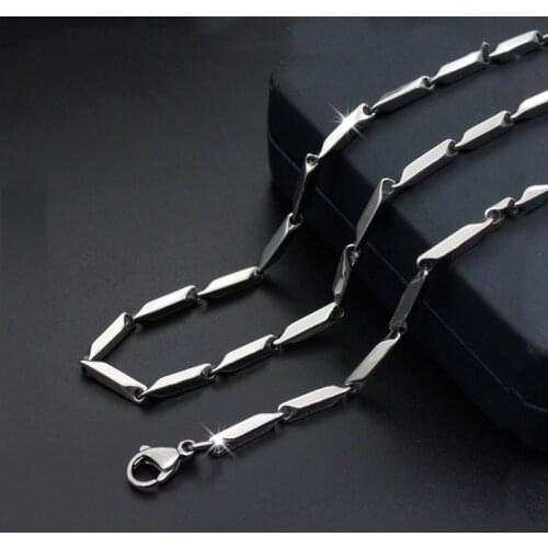 Fashion simple titanium steel necklace melon chain men and women stainless steel necklace hot sale