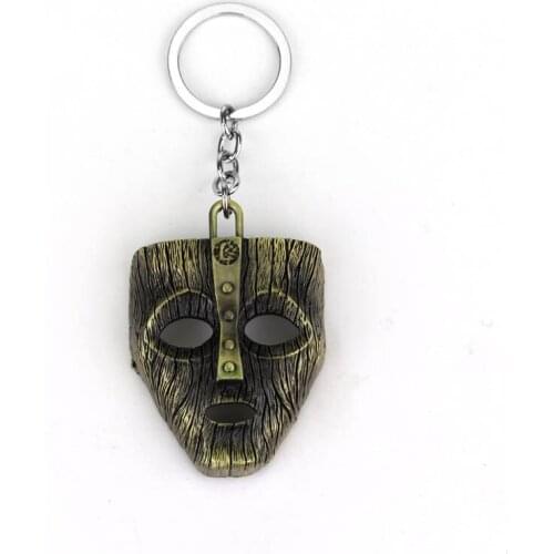 MQCHUN Movie Jewelry Son of the Mask Keychain Bronze Mask Pendant Cool Keyring For Man And Woman Key Chian Can Drop shipping