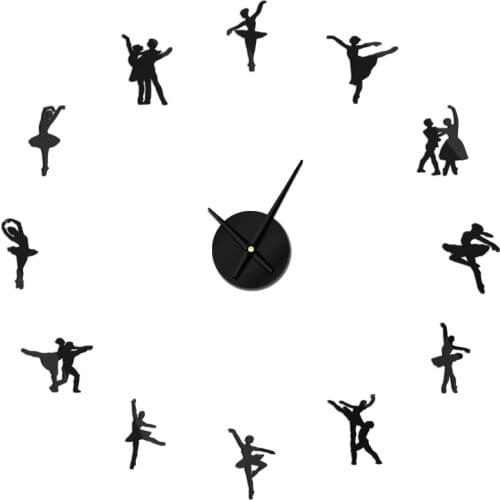 Couples Dance DIY Wall Clock Waltz Iconic Clock Modern Design Tango Wall Clock Ballroom Dancing Wall Art For Dancer Gift